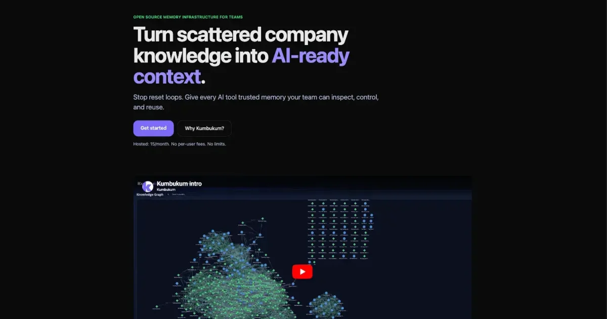 Kumbukum homepage preview