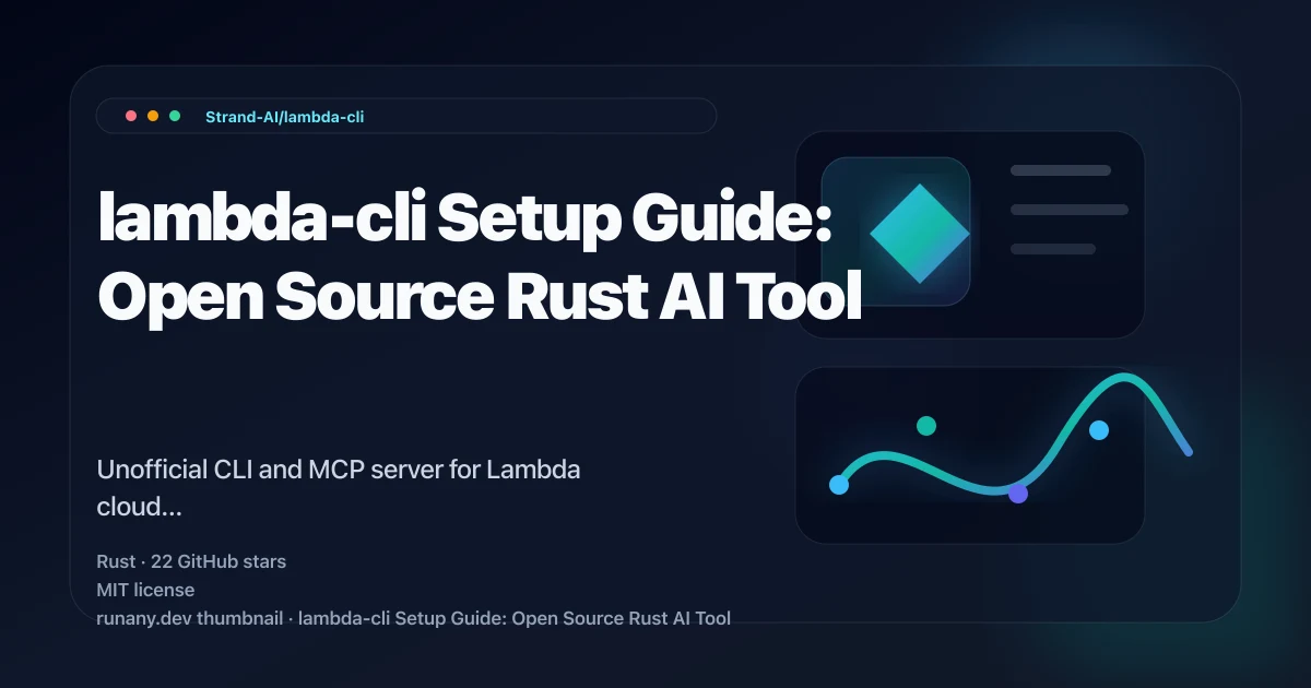 Lambda CLI – MCP server for Lambda GPU cloud instances