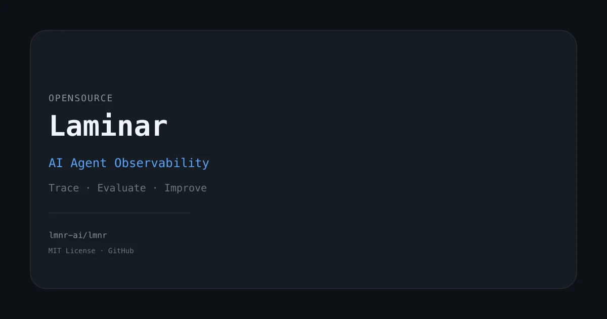 Laminar AI agent observability platform