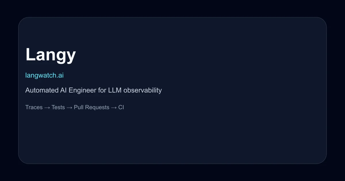 Langy automated AI engineer product thumbnail