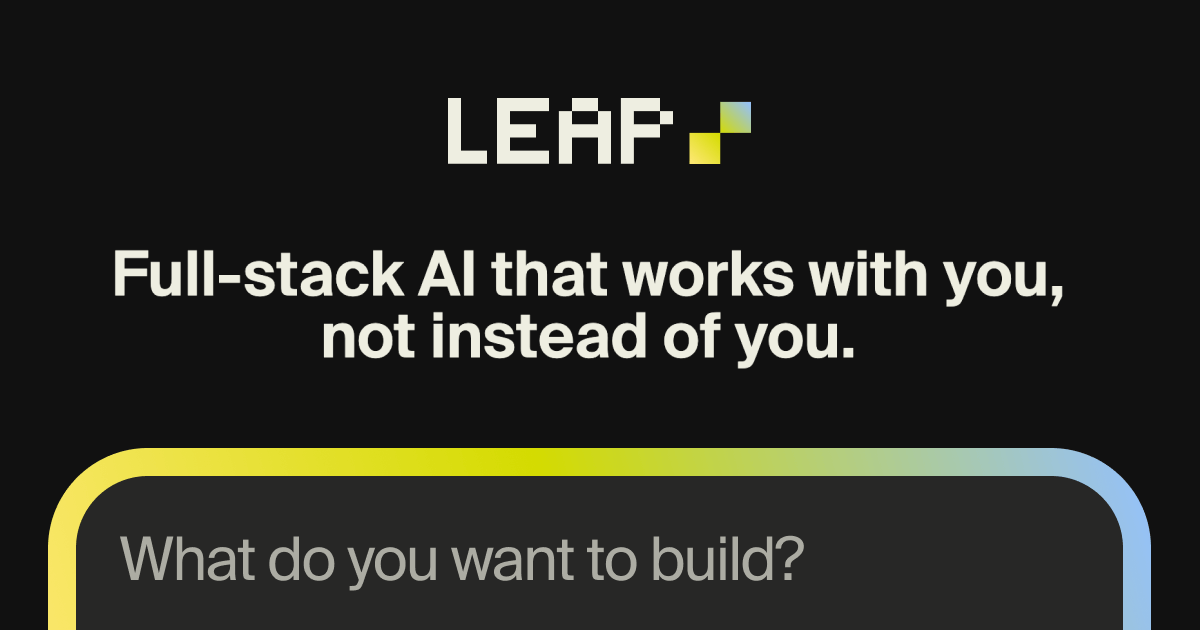 Leap.new AI developer agent dashboard