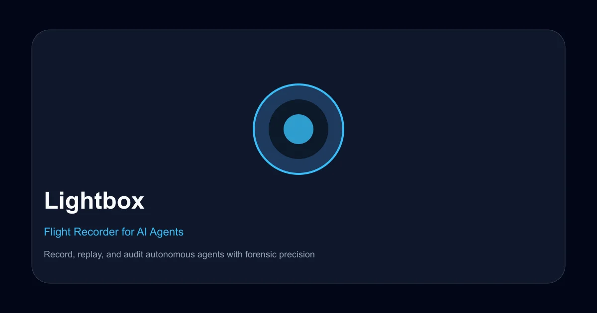 Lightbox - Flight Recorder for AI Agents product thumbnail
