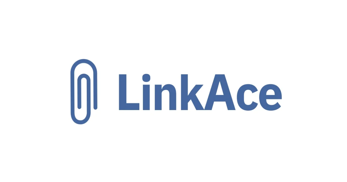 LinkAce dashboard interface with a sidebar of saved links and a list of archived entries