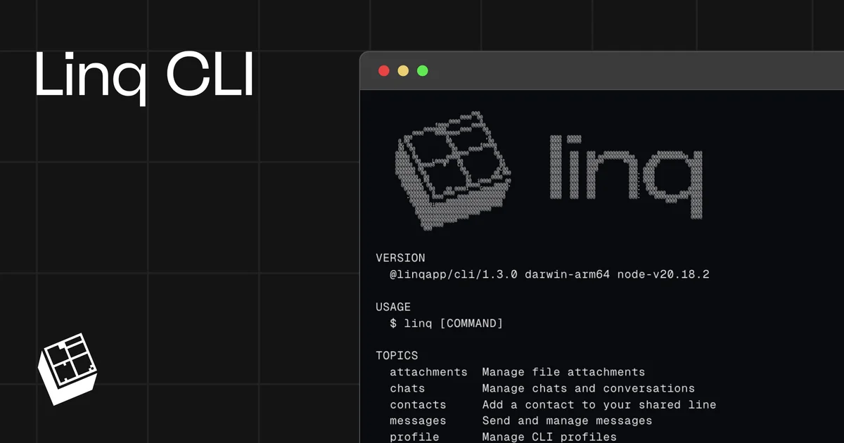 Linq iMessage CLI – command-line interface for sending iMessages