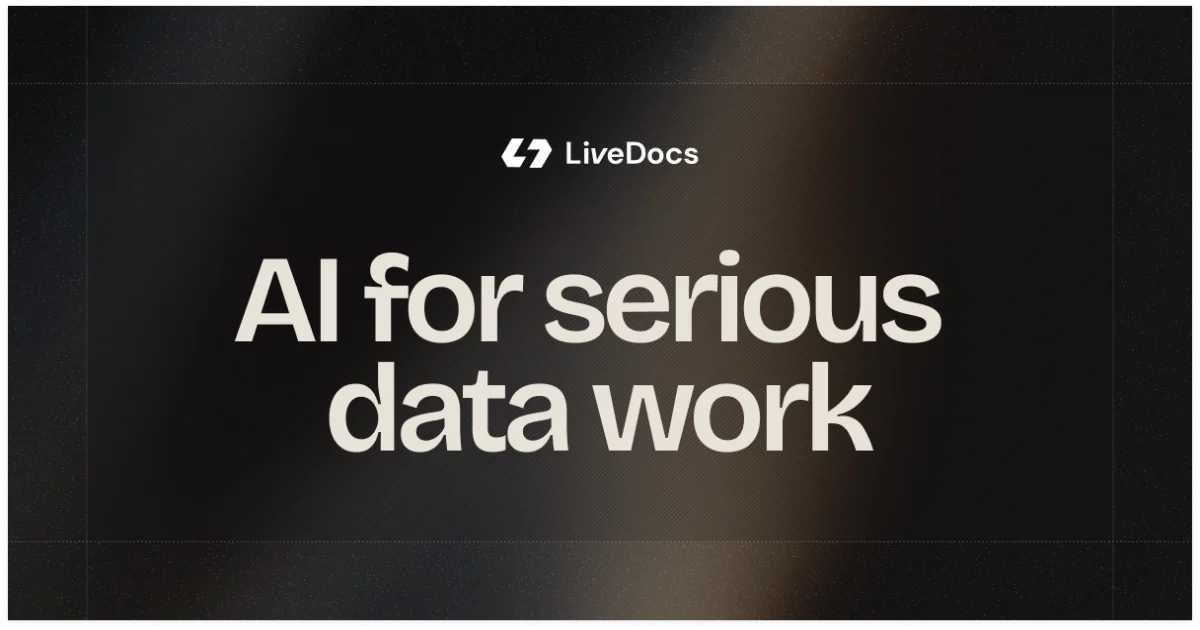 Livedocs AI data analysis notebook thumbnail