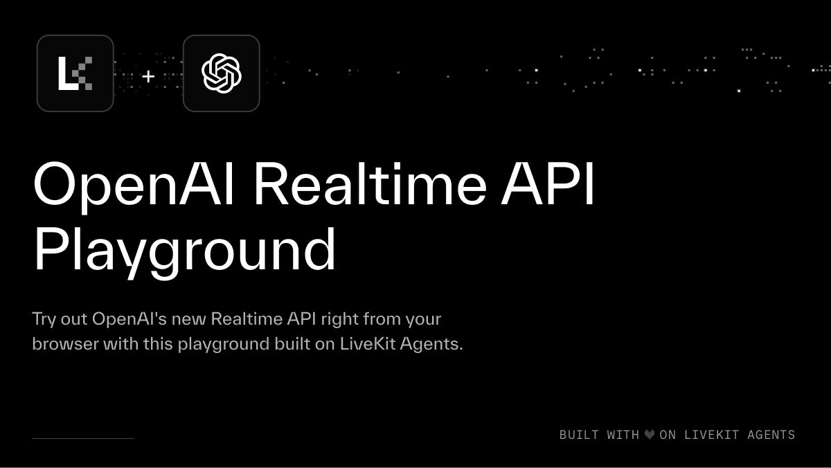 LiveKit Realtime Playground – Speech-to-Speech in Your Browser