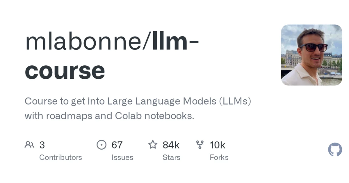 GitHub social preview card for mlabonne/llm-course