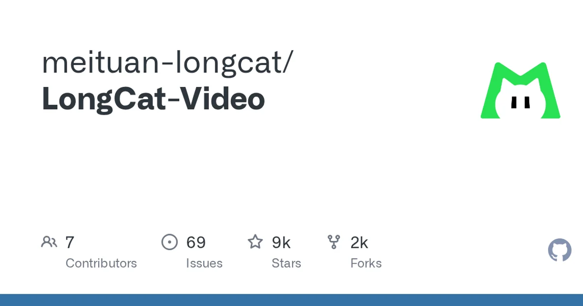 GitHub social preview card for meituan-longcat/LongCat-Video