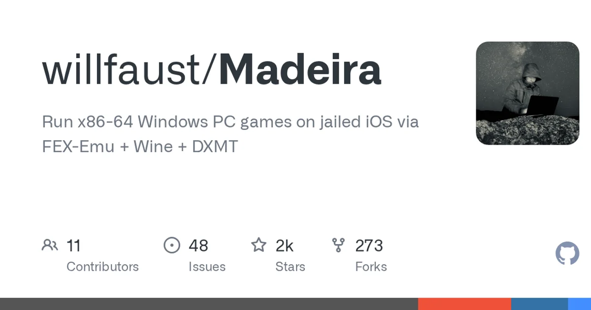GitHub social preview card for willfaust/Madeira