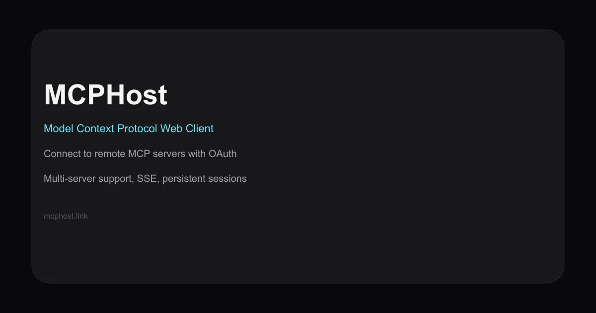 MCPHost web interface showing multi-server MCP client