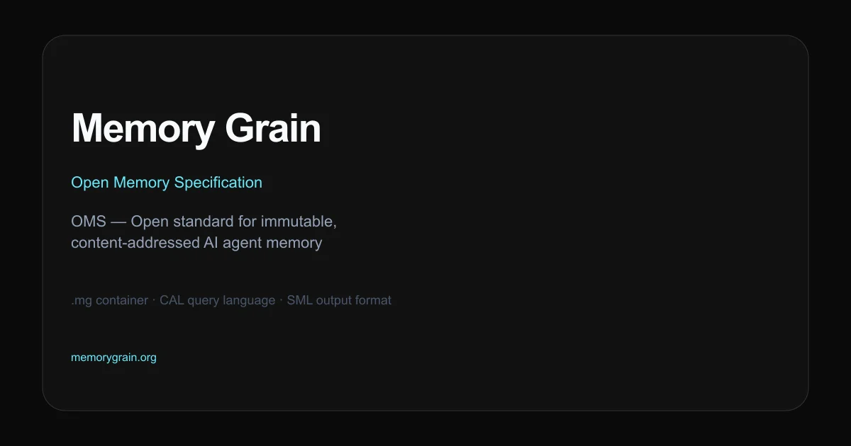 Memory Grain — Open Memory Specification product thumbnail