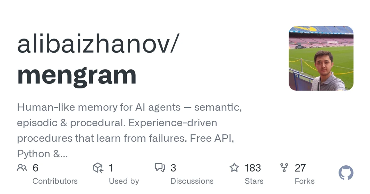 Mengram AI memory layer for AI agents product thumbnail
