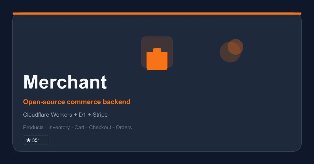 Merchant – Cloudflare Workers e-commerce backend product thumbnail