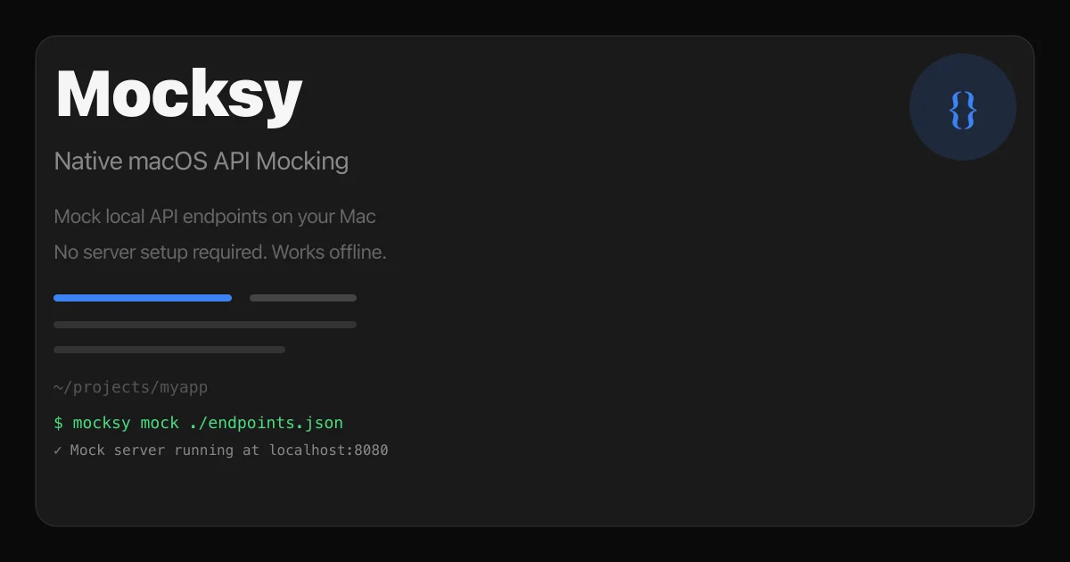Mocksy - Native macOS API Mocking Tool