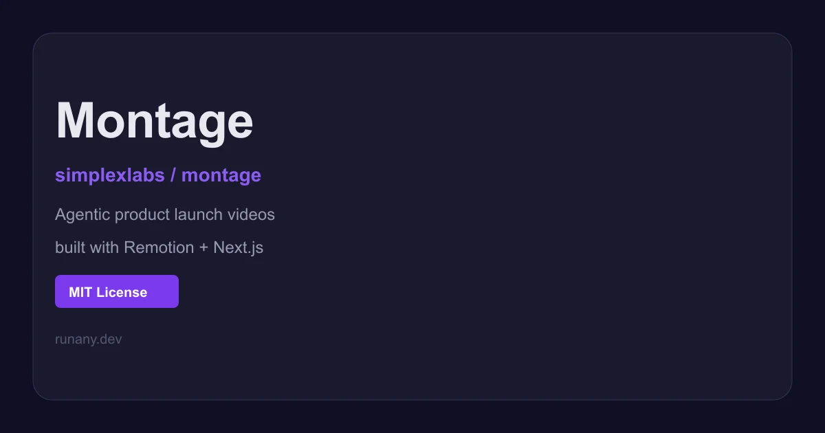 Montage - agentic product launch video builder