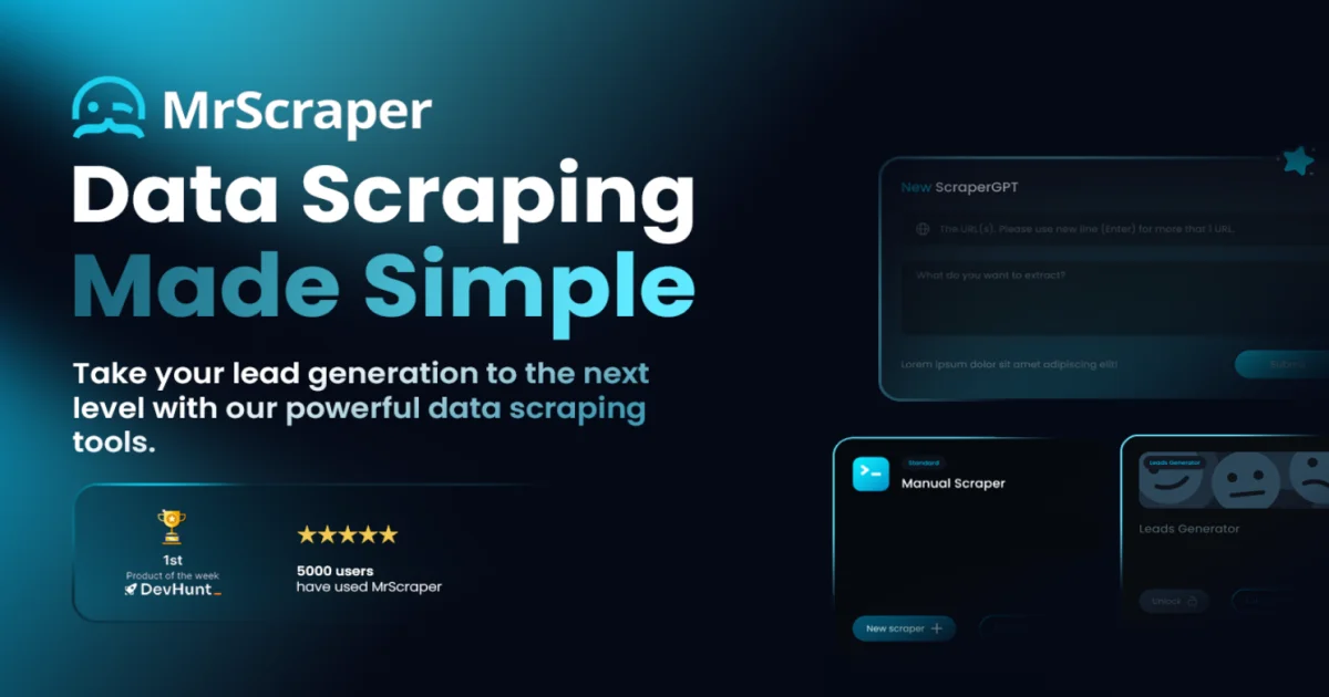MrScraper AI web scraping platform product thumbnail