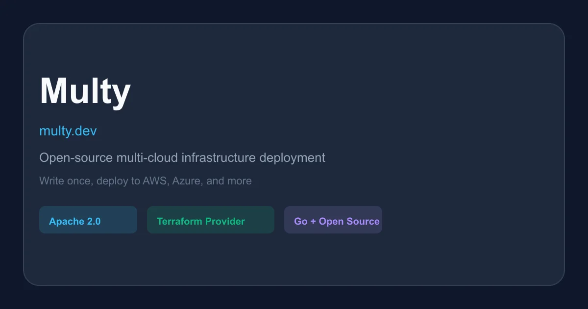 Multy multi-cloud infrastructure deployment tool
