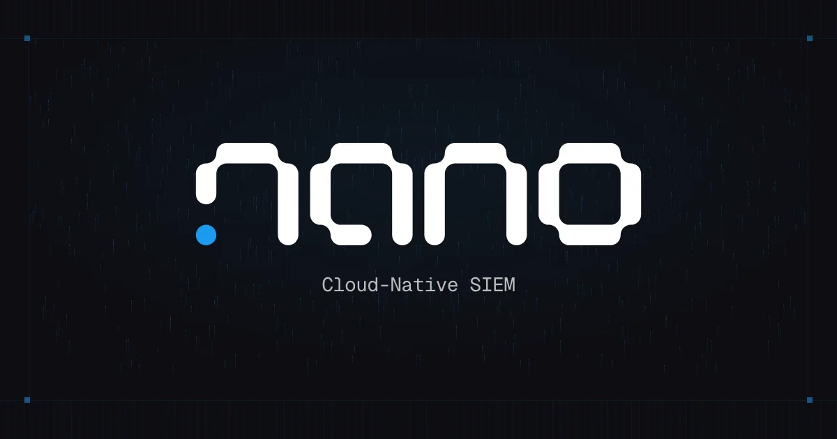nano SIEM dashboard showing search, cases, and detection rules