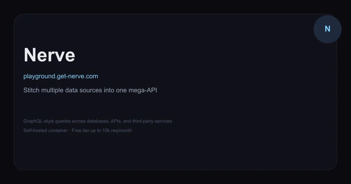 Nerve – data stitching query engine