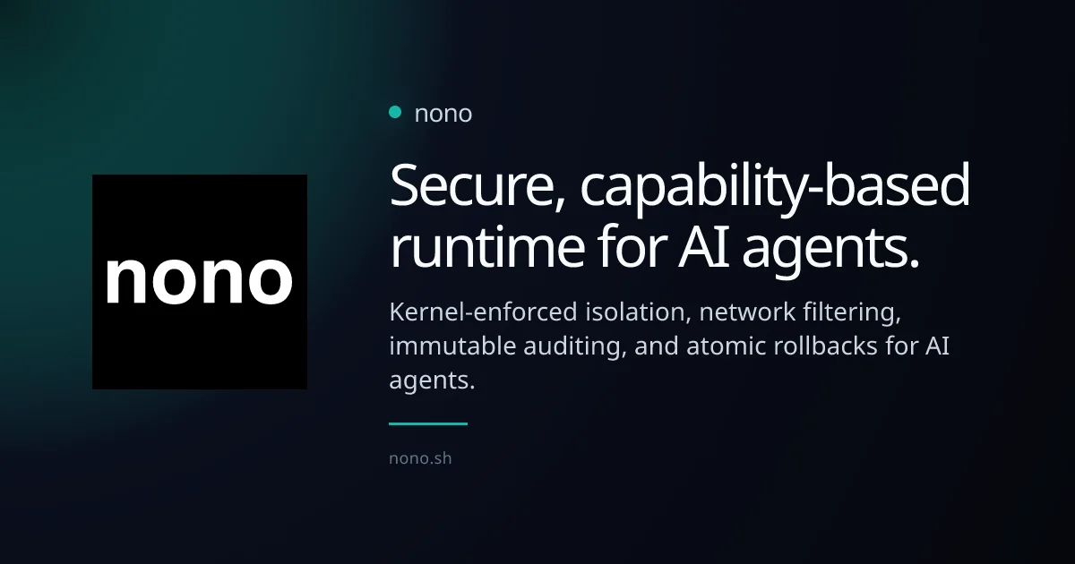 Nono agent sandbox product thumbnail