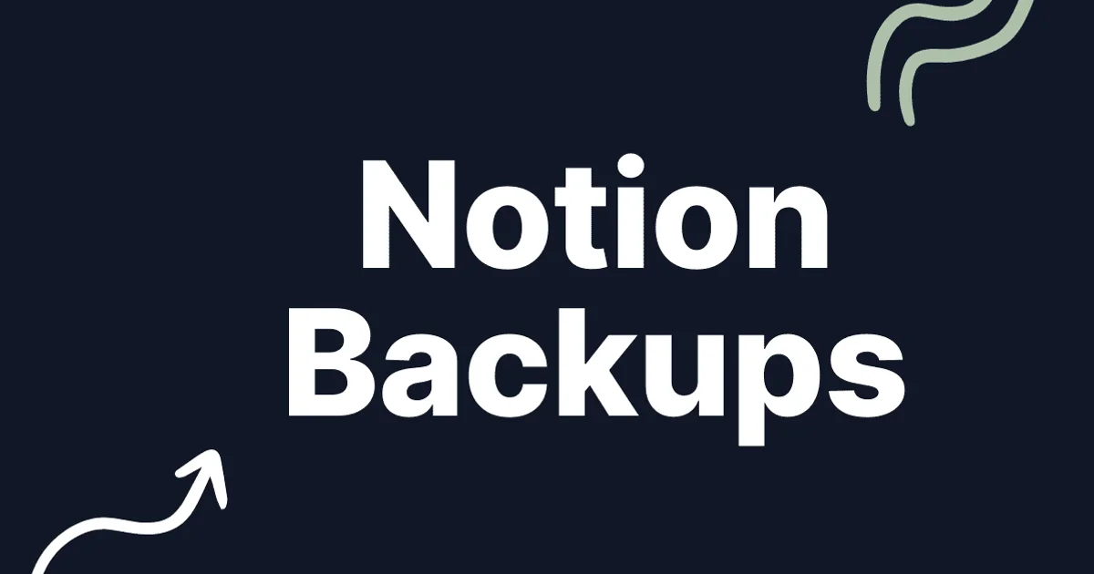 Notion Backups product banner showing multi-destination backup