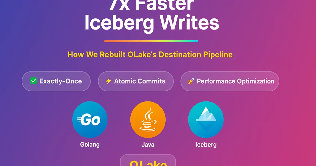 OLake – Fastest Open Source Data Replication to Apache Iceberg