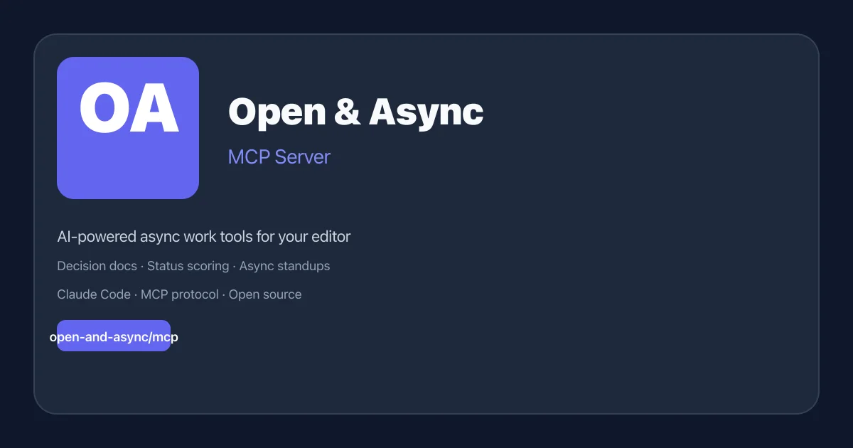 Open and Async MCP Server product thumbnail