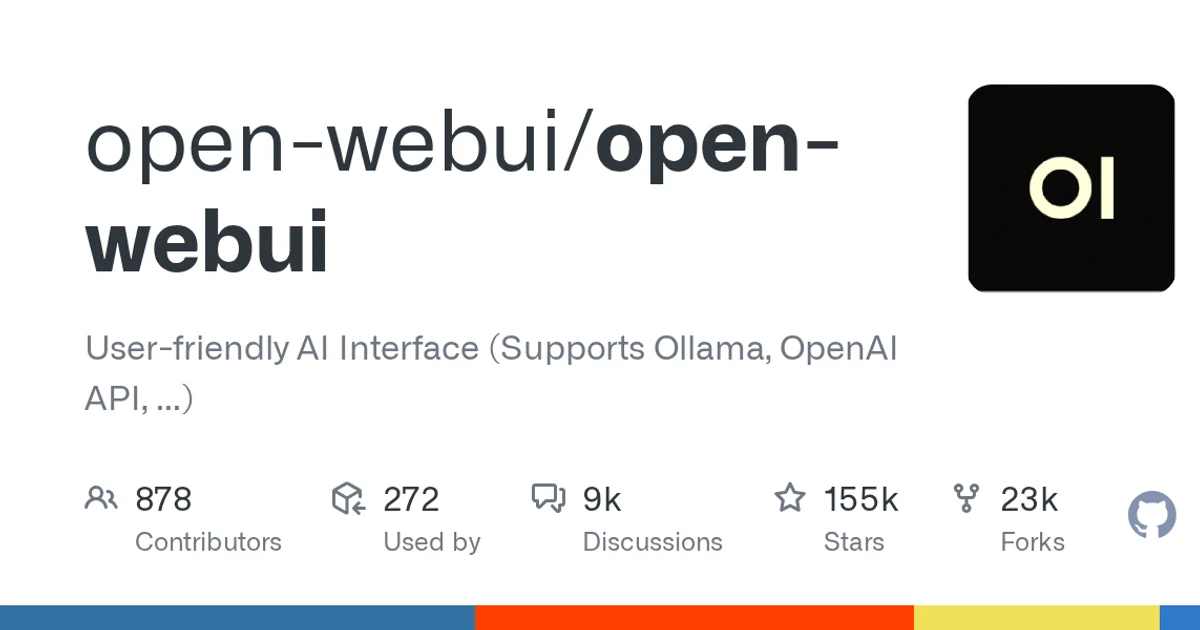GitHub social preview card for open-webui/open-webui