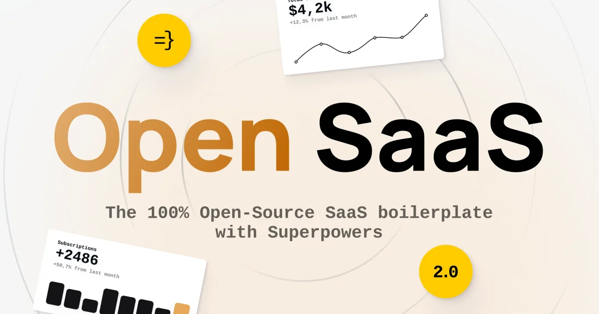 Open SaaS v2 product banner