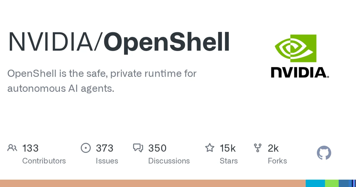 GitHub social preview card for NVIDIA/OpenShell