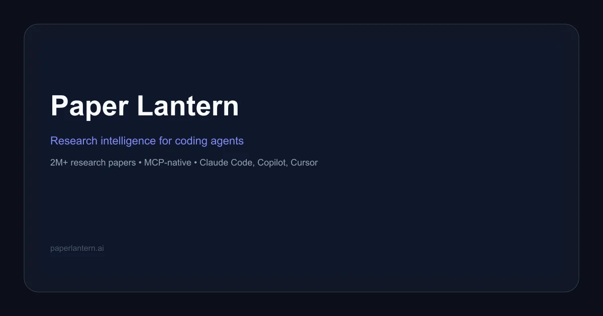 Paper Lantern MCP server for AI coding agents