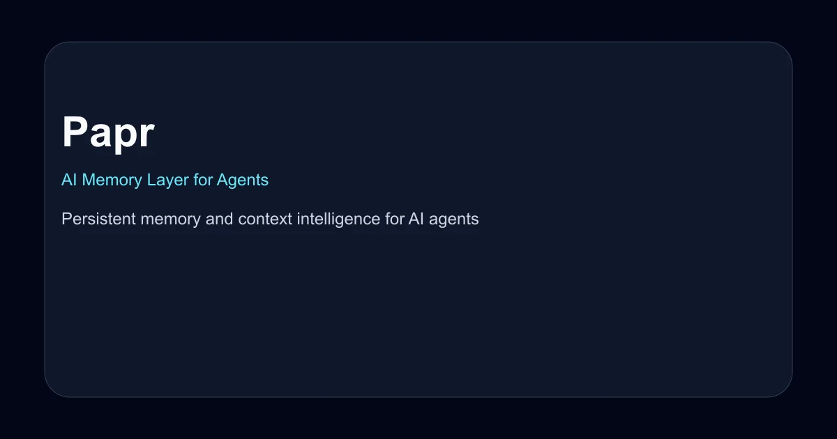 Papr AI memory layer product thumbnail