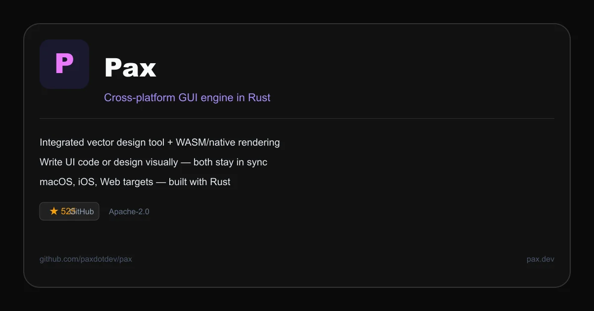 Pax – Cross-platform GUI engine in Rust