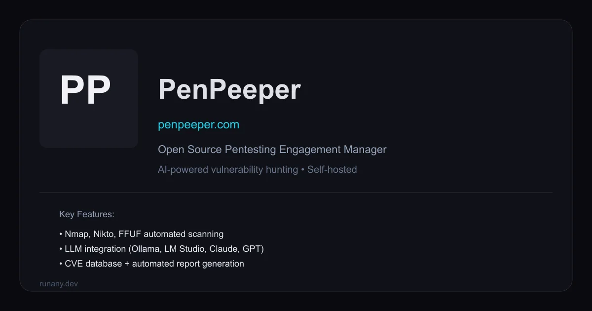 PenPeeper - Open Source Pentesting Engagement Manager