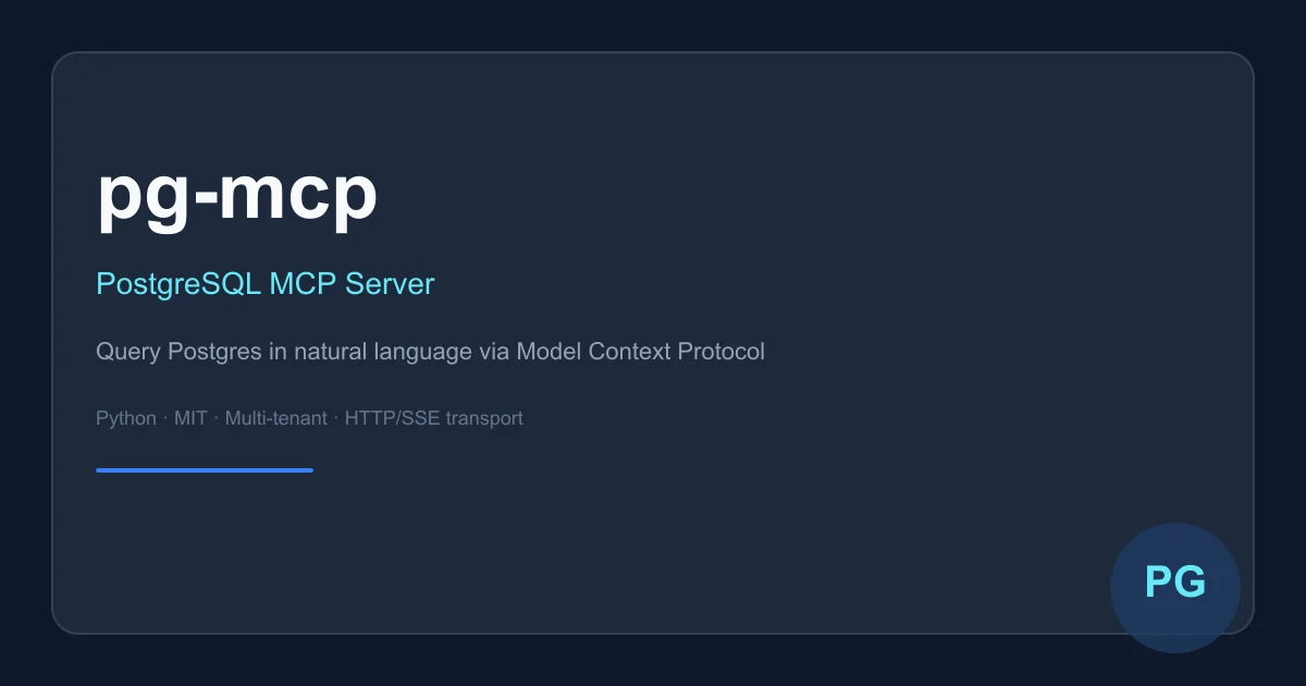 pg-mcp PostgreSQL MCP Server product thumbnail