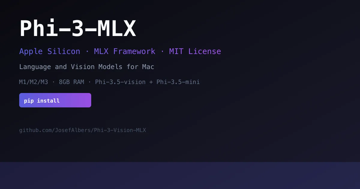 Phi-3-MLX running on Apple Silicon Mac