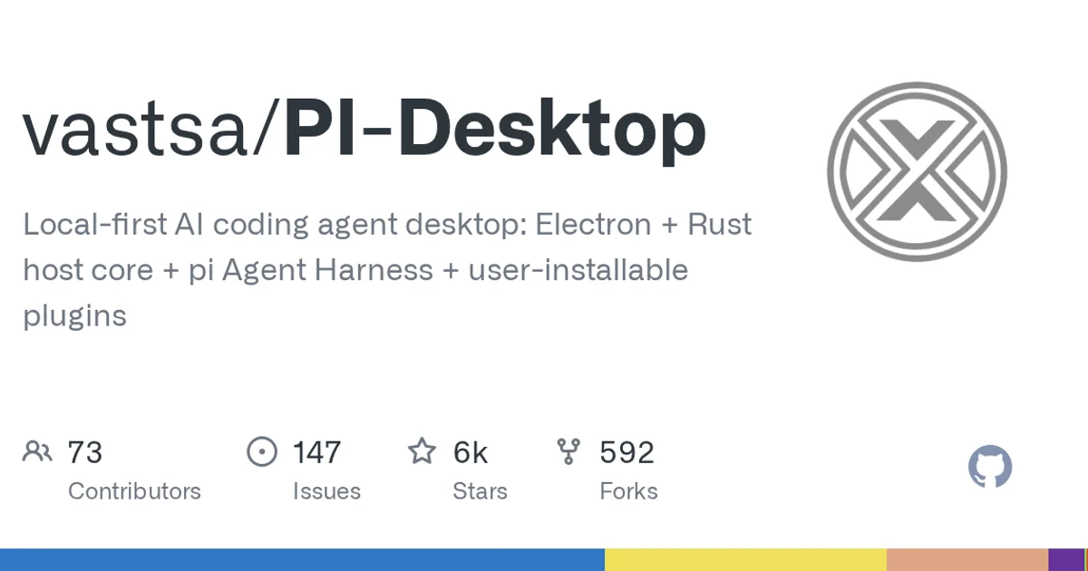 GitHub social preview card for vastsa/PI-Desktop