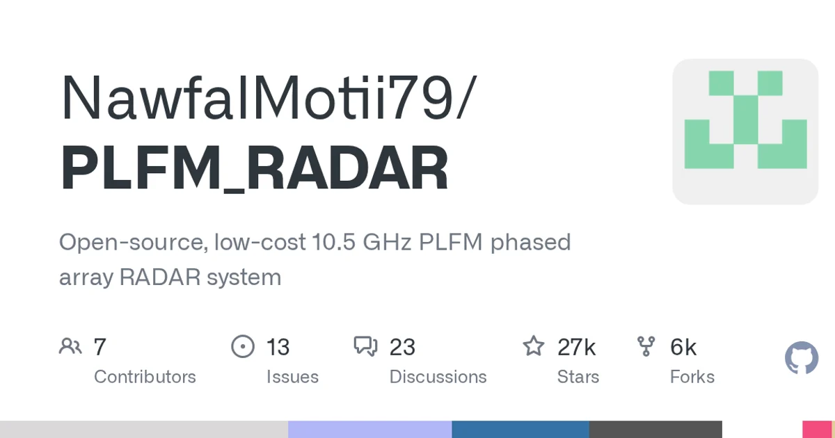 GitHub social preview card for NawfalMotii79/PLFM_RADAR