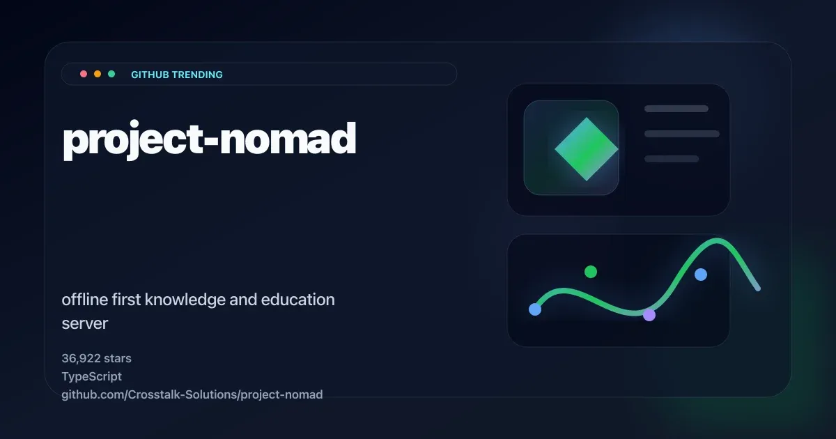 Project NOMAD offline-first knowledge server thumbnail