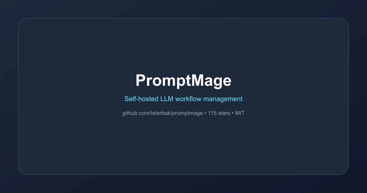 PromptMage – Self-hosted LLM workflow management interface