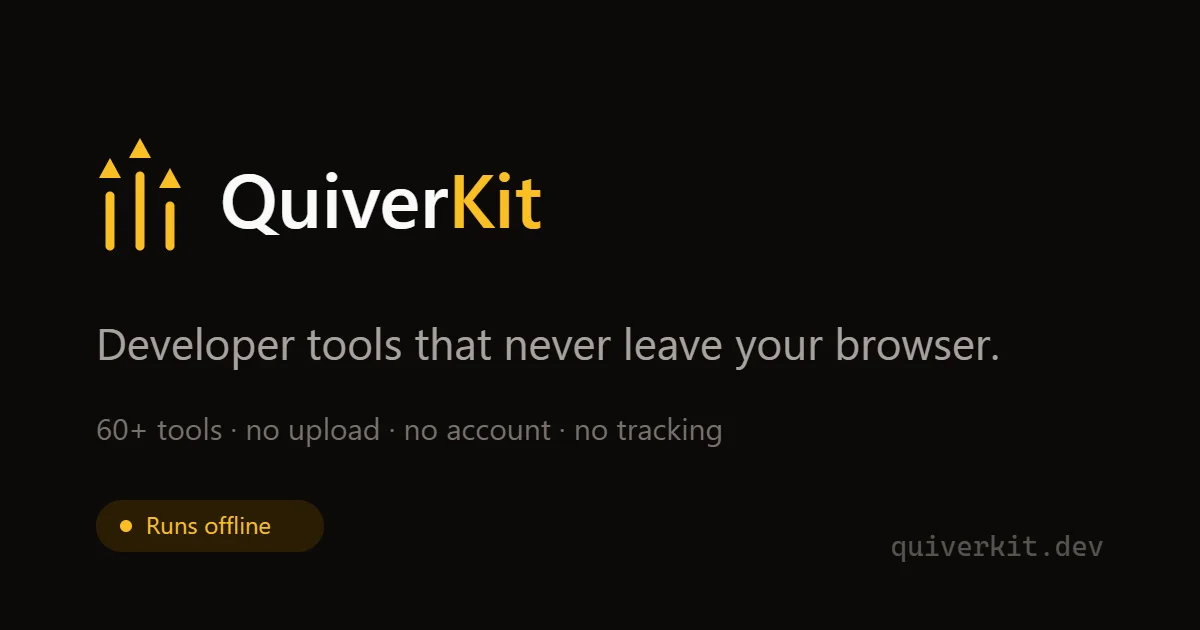 QuiverKit - 62 developer tools that run offline