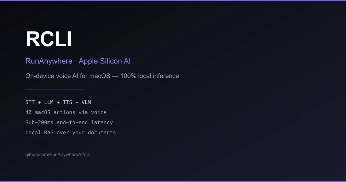 RCLI — On-Device Voice AI for macOS