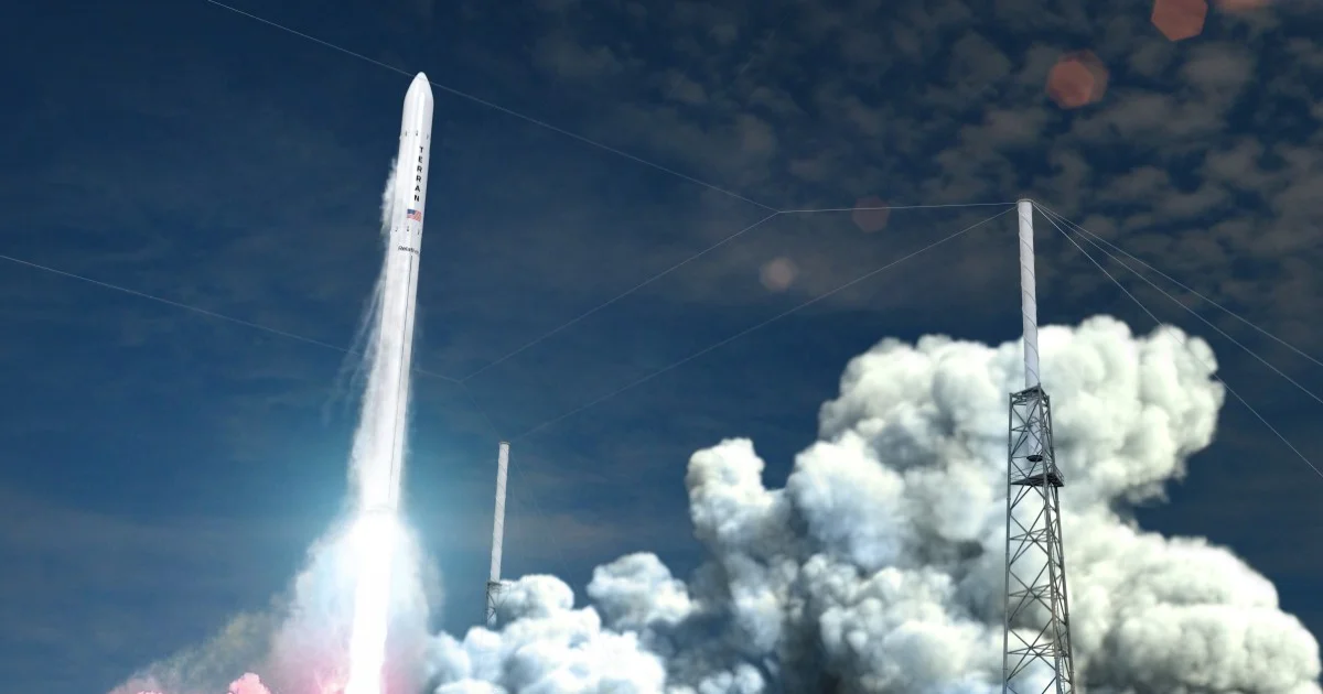 Rendering of the Relativity Space launch complex at Cape Canaveral