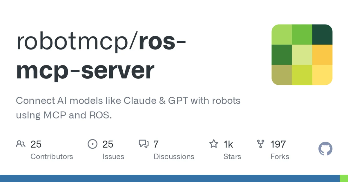 ROS MCP Server connects LLMs to robots using the Model Context Protocol