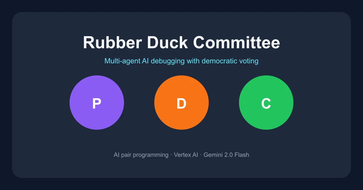 Rubber Duck Committee – three AI duck personas analyzing code