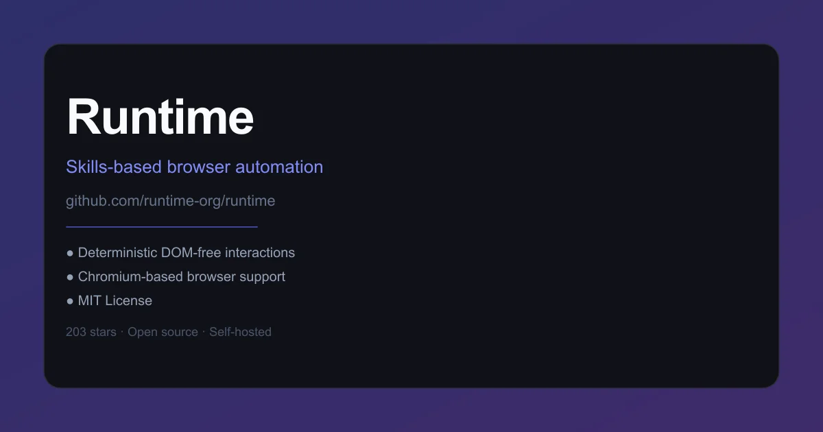 Runtime browser automation thumbnail