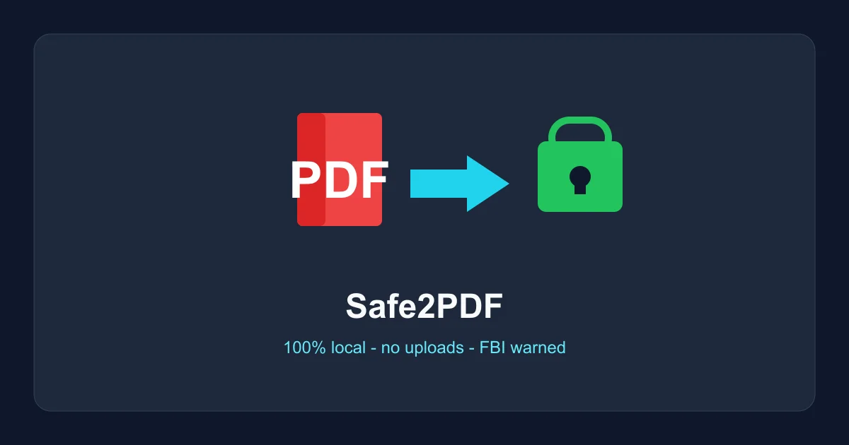 Safe2PDF - local PDF conversion tool thumbnail