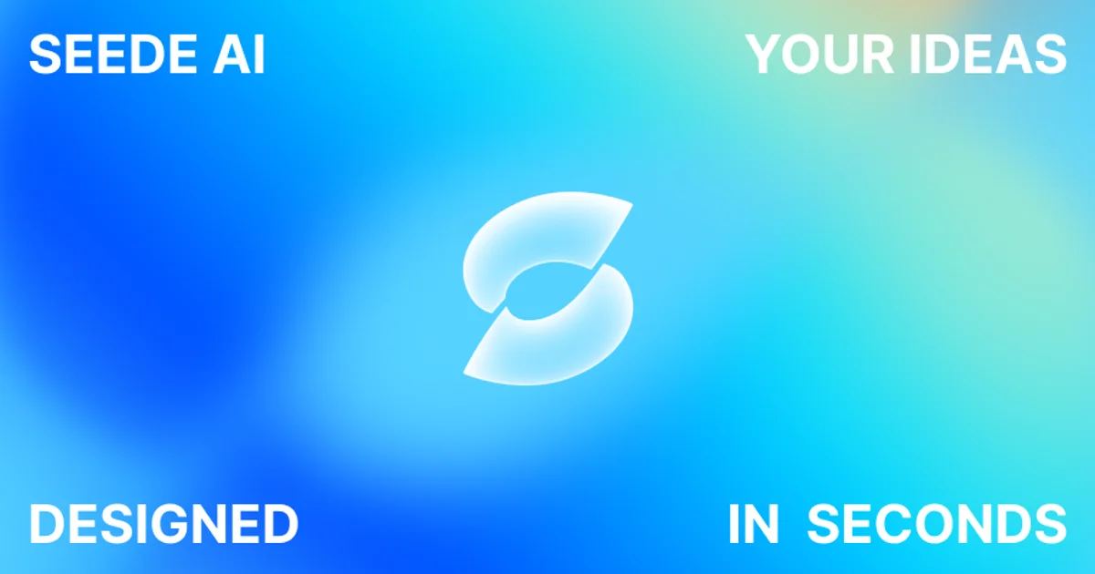 Seede AI product screenshot showing poster creation interface