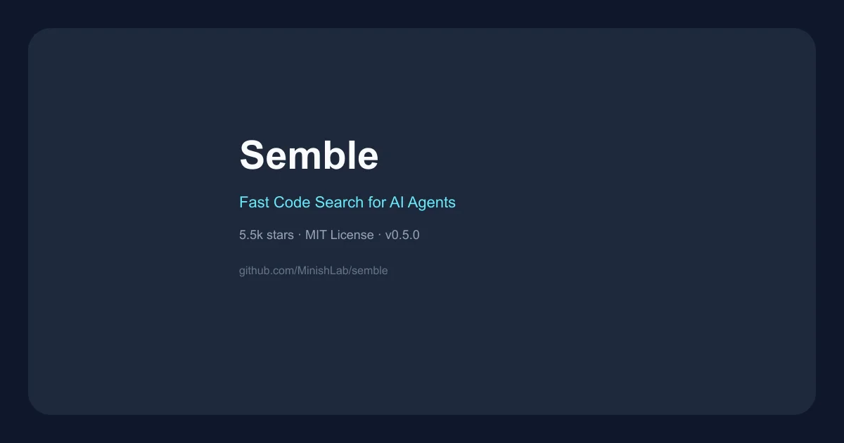 Semble code search tool thumbnail