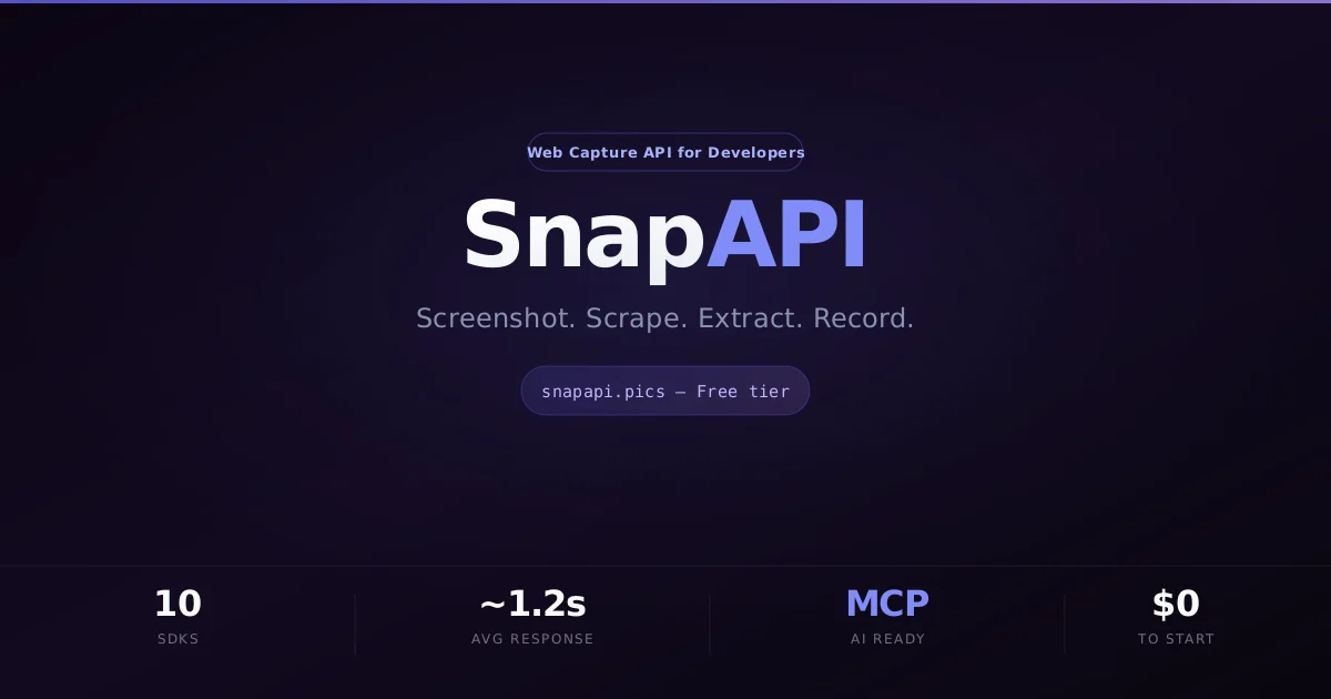 SnapAPI screenshot API thumbnail
